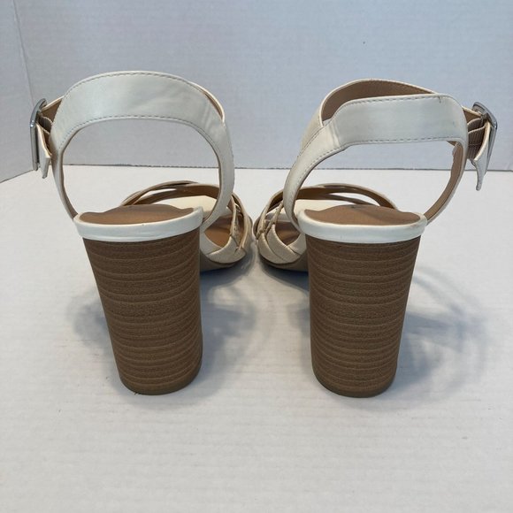 torrid Shoes Torrid Bone Cage Chunky Stacked Block Heel Strappy